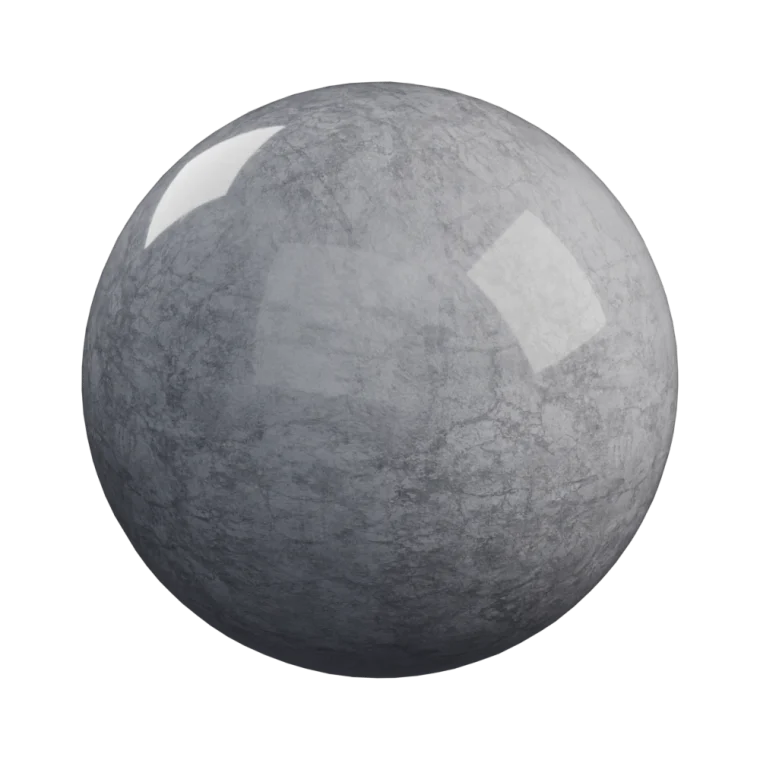 A sphere finished with a marble texture set